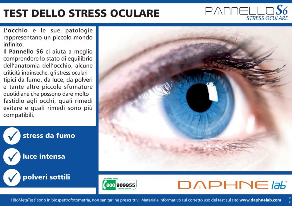 Test Stress oculare: stress da fumo, luce intensa, polveri sottili