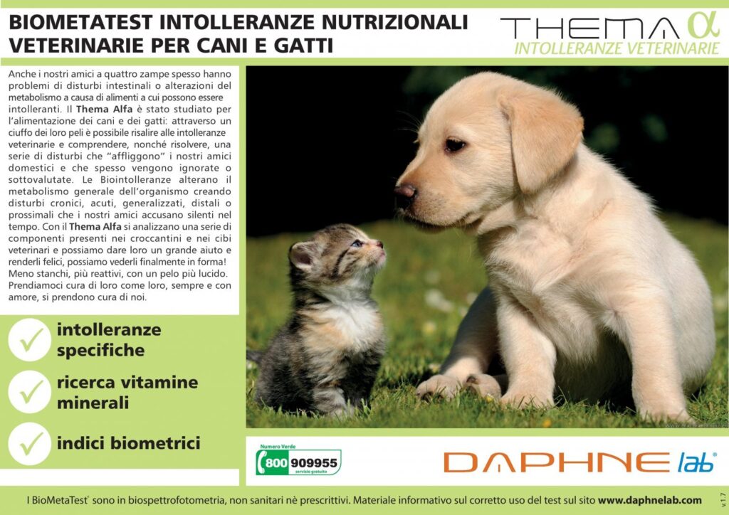 Analisi BioEnergetica delle Intolleranze alimentari Veterinarie per cani e gatti