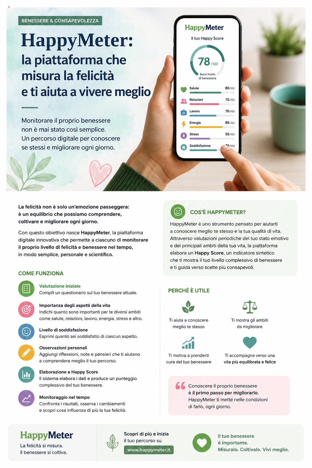 HappyMeter: la piattaforma digitale per monitorare felicità e benessere nel tempo