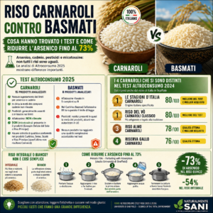 Riso Carnaroli contro Basmati: cosa hanno trovato i test